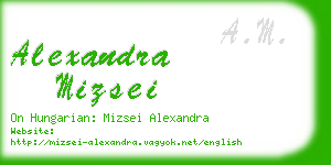 alexandra mizsei business card